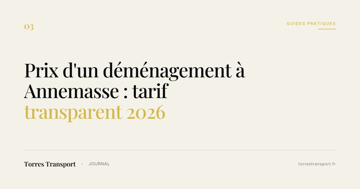 Prix d'un déménagement à Annemasse : tarif transparent 2026