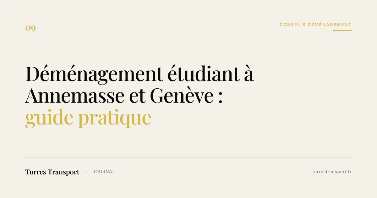 Déménagement étudiant à Annemasse et Genève : guide pratique